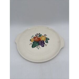 Knowles Utility Ware 11" Round Platter With Fruit Design Made In USA
